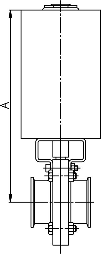 SCHEIBENVENTIL SV04 CC 3" 316L BL PAMS1 LF EPDM ATEX