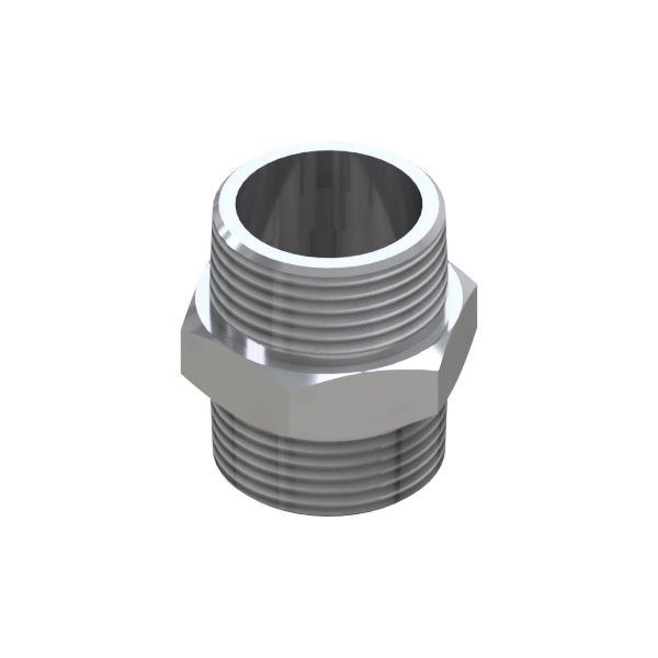 6-KANT DOPPELNIPPEL R2 1/2" 316