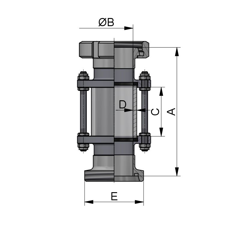 SCHAULATERNE KG DN20 304 BL FKM