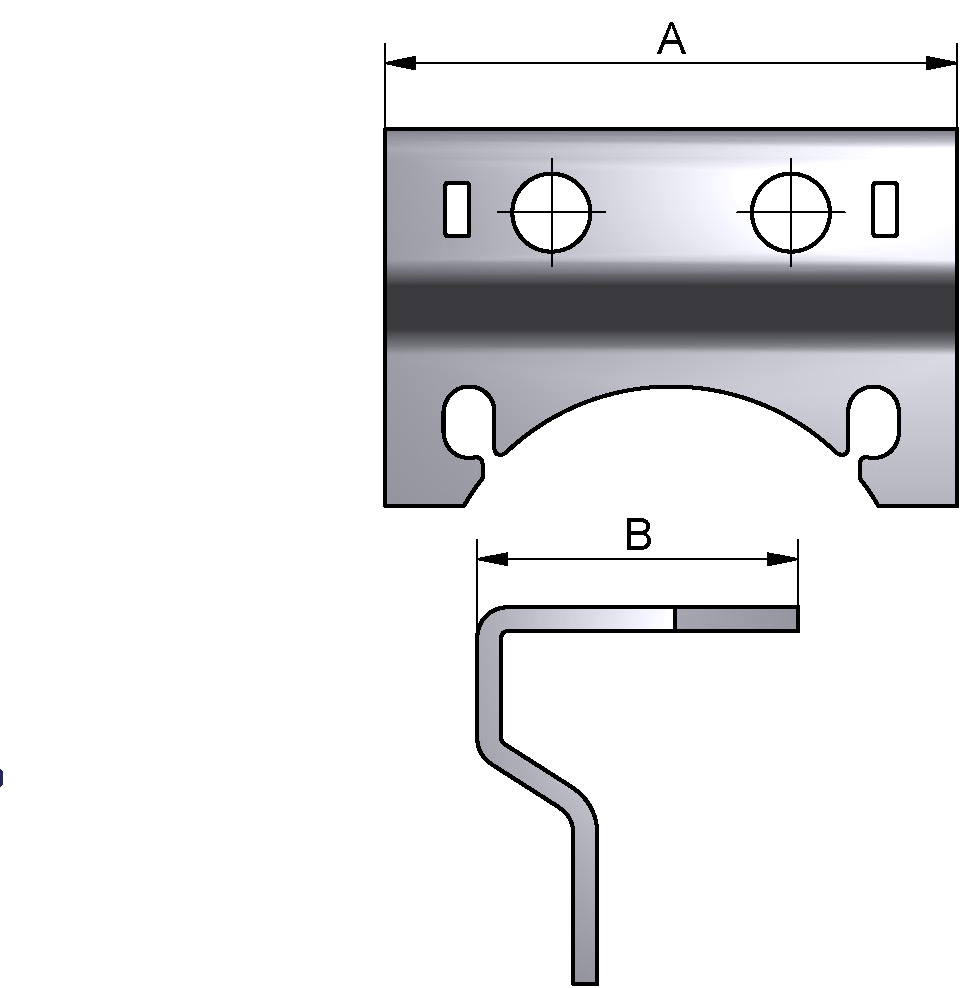 SV-KONSOLE DOPPELSENSOR DN100 304 POL KOMPAKTKONSOLE MAXIMALE SENSORBREITE 49MM
