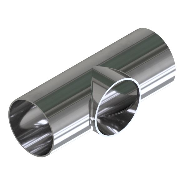 T-STÜCK EN10374-TRS DN100-50 316L U POL 104x2,0-53x1,5