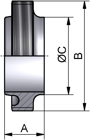RJT GEWINDESTUTZEN S 1,5" 316L BL