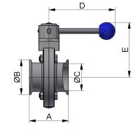 SCHEIBENVENTIL SV04 CC DN65 304L BL HB-ST EPDM