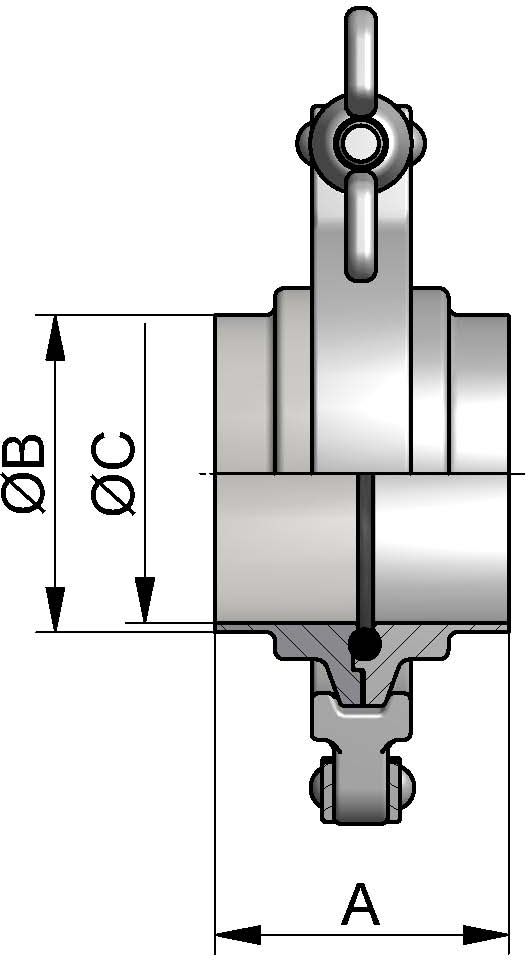 HyCom1-KLEMMVERB. 76,1 1.4404 Ra0,8-H3 DIN11853K EPDM WIRD IN EINZELTEILEN GELIEFERT