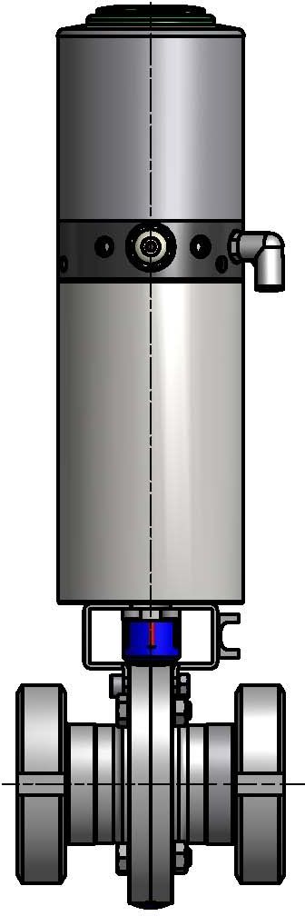 SCHEIBENVENTIL SV04 KK DN20 304 BL LF-TOP 2NI/1MV EPDM