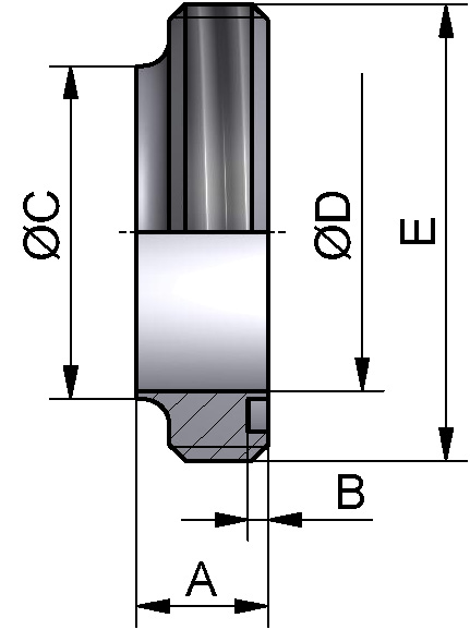 SMS GEWINDESTUTZEN S DN76 316L BL