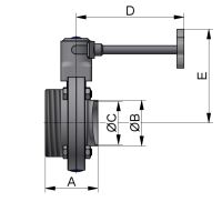 SCHEIBENVENTIL SV04 GS DN65 316L BL HB-SL EPDM