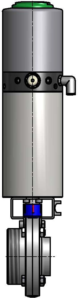 SCHEIBENVENTIL SV04 GS 3" 316L BL LF-TOP 2NI/1MV EPDM