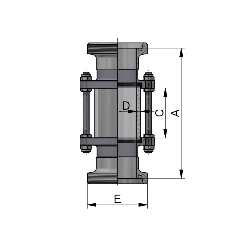 SCHAULATERNE GG DN32 304 BL EPDM