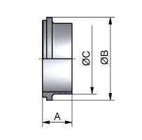 IDF BUNDSTUTZEN ISO S 2" 316L BL