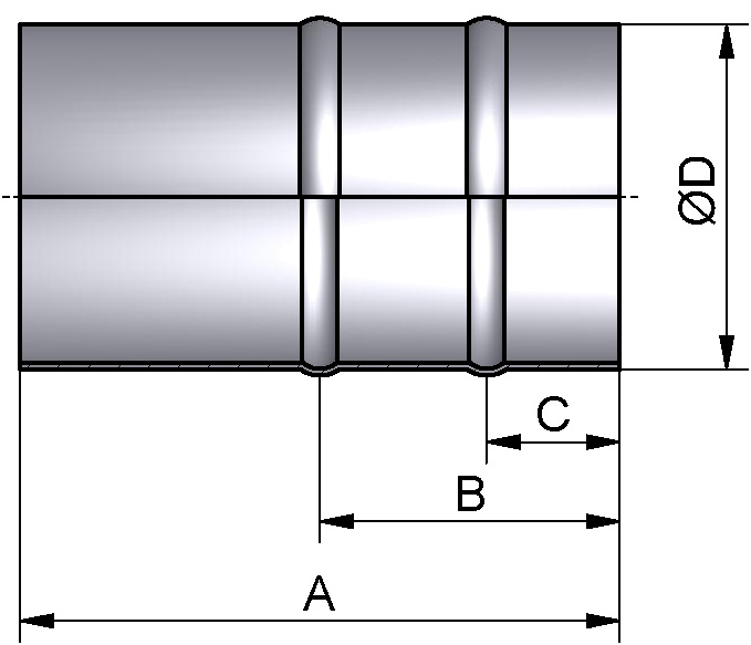 S-SCHLAUCHTÜLLE ROHR DN25 304 POL SCHLAUCH ID29 S=29x1,5