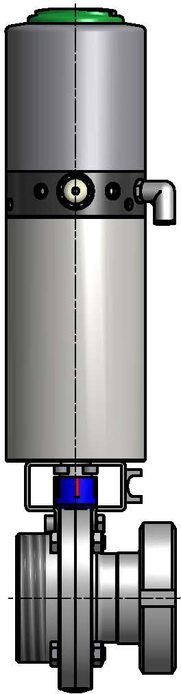 SCHEIBENVENTIL SV04 GK DN50 304 BL LF-TOP 2NI/1MV EPDM