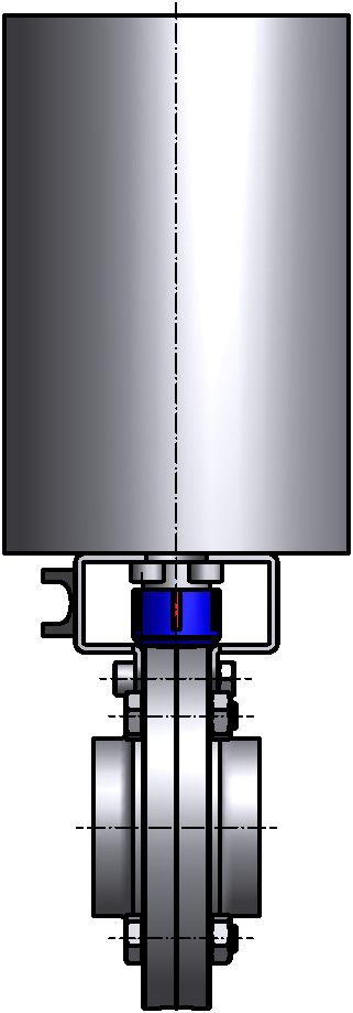 SCHEIBENVENTIL SV04 SS DN50 304 BL PAMS0 LF EPDM