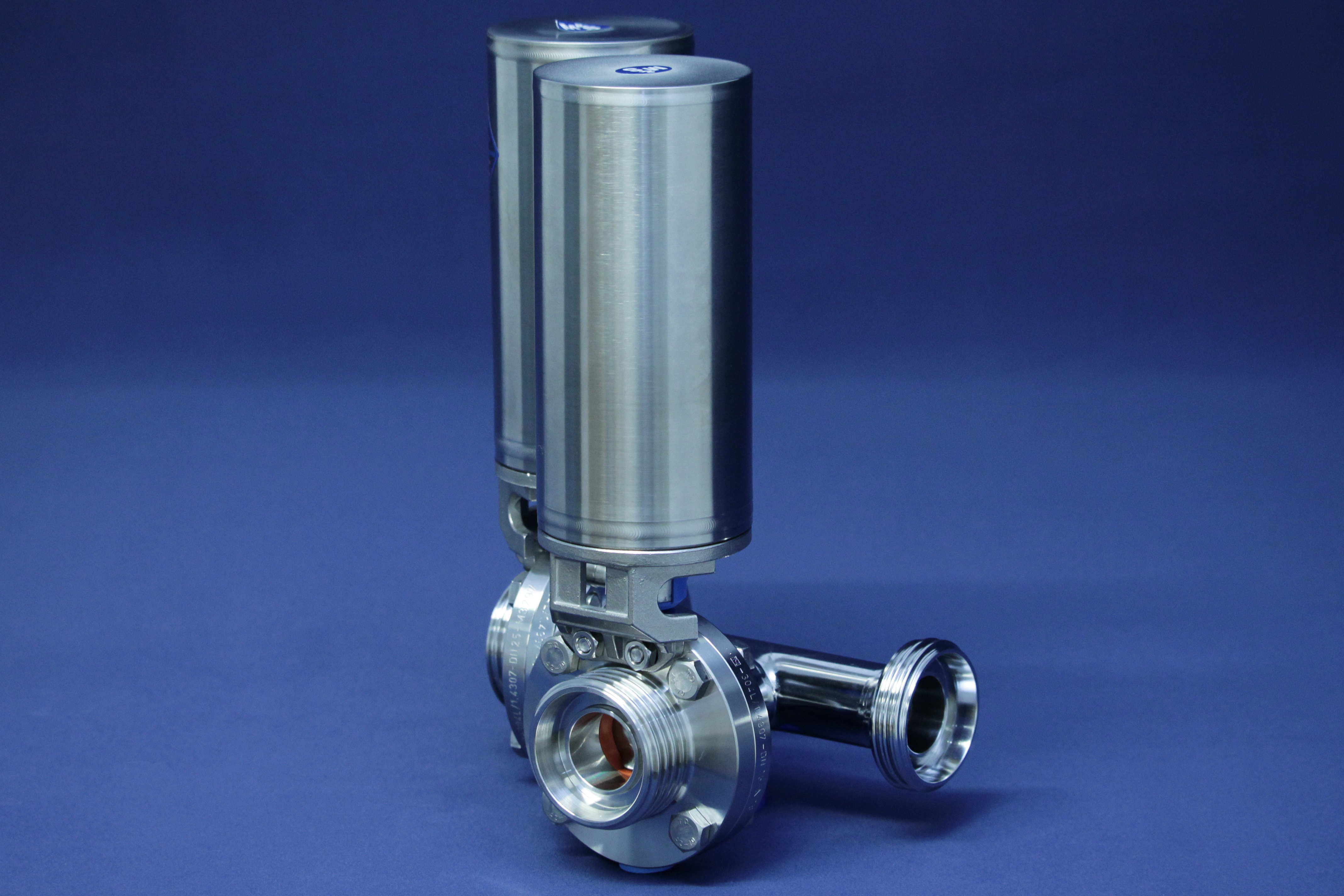 T-SV TYP98/SV04 DA-GGG DN80 304 BL PAMS1 LF VMQ VENTIL IM DURCHGANG LINKS UND IM ABGANG