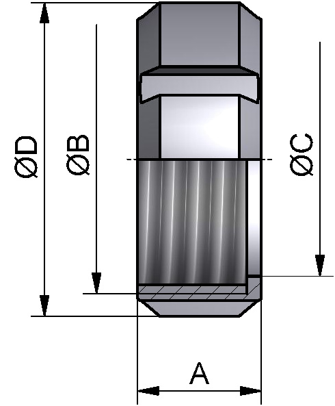 IDF NUTMUTTER 1,5" 304 BL