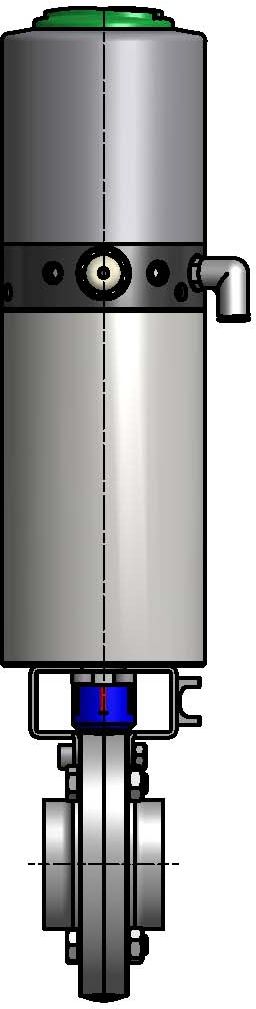 SCHEIBENVENTIL SV04 SS DN40 304 BL LF-TOP 2NI/1MV EPDM