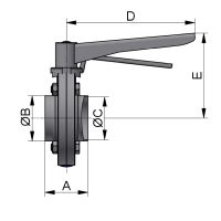SCHEIBENVENTIL SV04 SS DN25 316L BL HB-SG EPDM