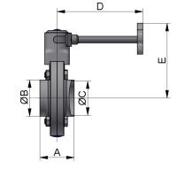 SCHEIBENVENTIL SV04 SS DN20 304L BL HB-SL FKM