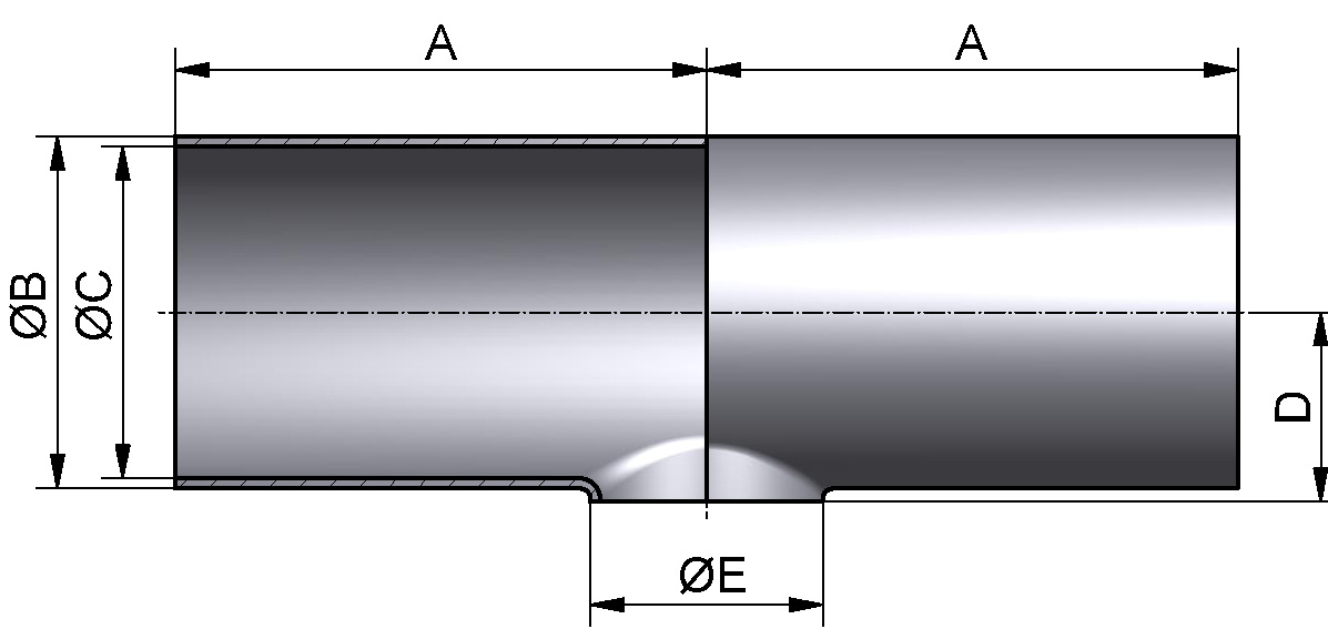 PharmCom2-RED-T KURZ 48,3-21,3 1.4435 Ra0,4-H4 DIN11865-TK-B