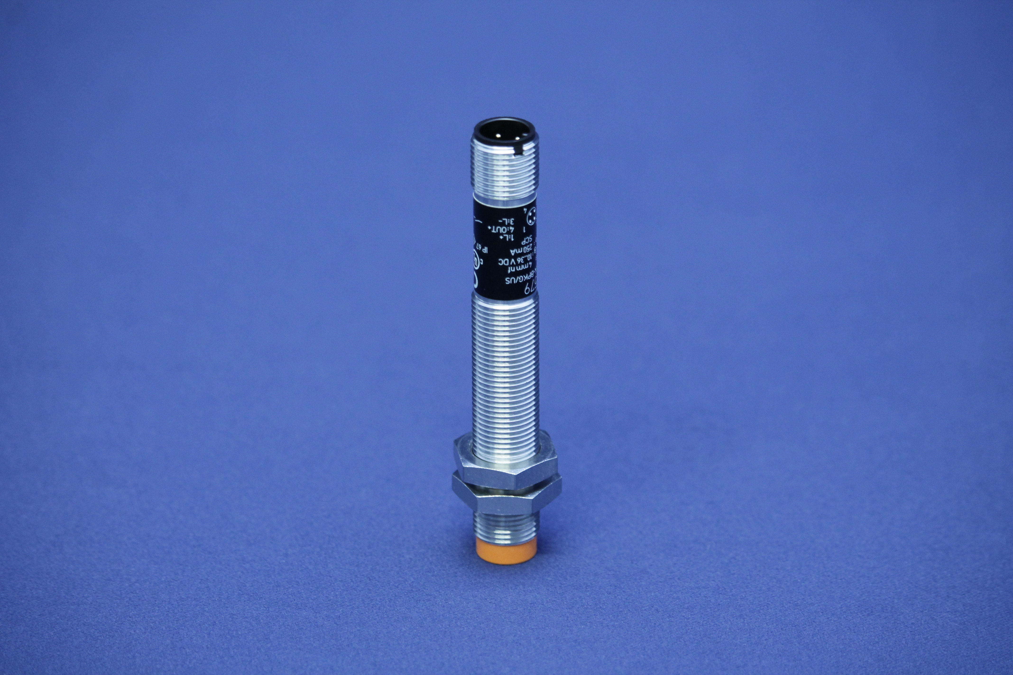 IND. NÄHERUNGSINITIATOR M12x1 24VDC NO PNP 3-LEITER STECKER GEHÄUSE: MESSING VERNICKELT