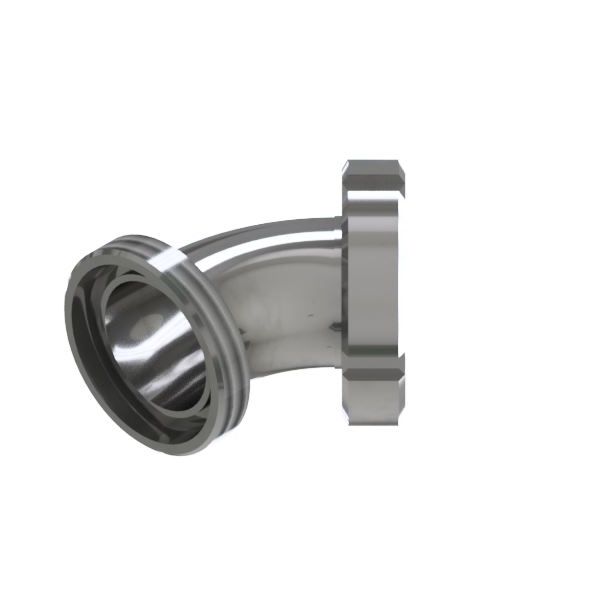 BOGEN 45 KG DN25 304L POL MIT NUTM.