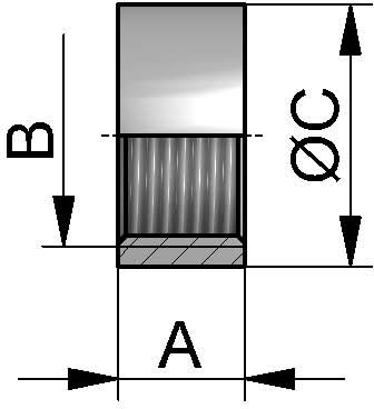 HALBE MUFFE Rp1 1/4" 316