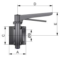 SCHEIBENVENTIL SV04 GG DN80 304L BL HB-SG EPDM