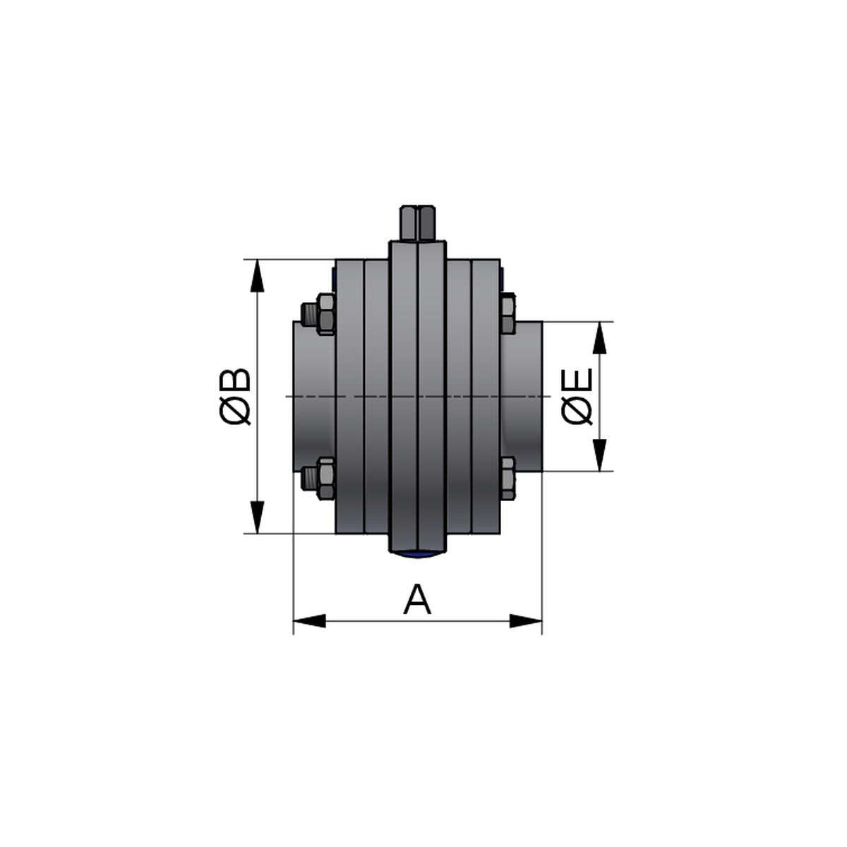 SCHEIBENVENTIL SV04 ZF DN20 304 BL OHNE HB EPDM