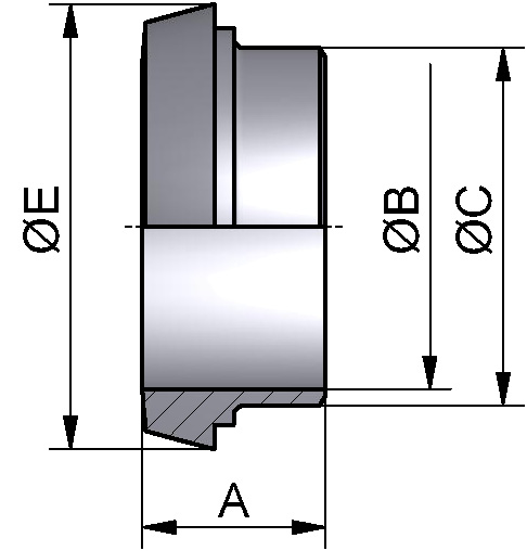 KEGELSTUTZEN SD DN200 316L BL 213x6,5