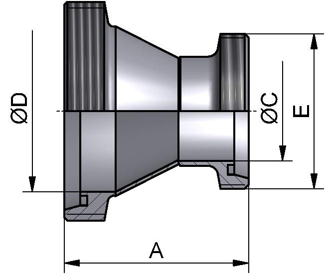 RED.STÜCK GG RCS DN80-65 304L POL