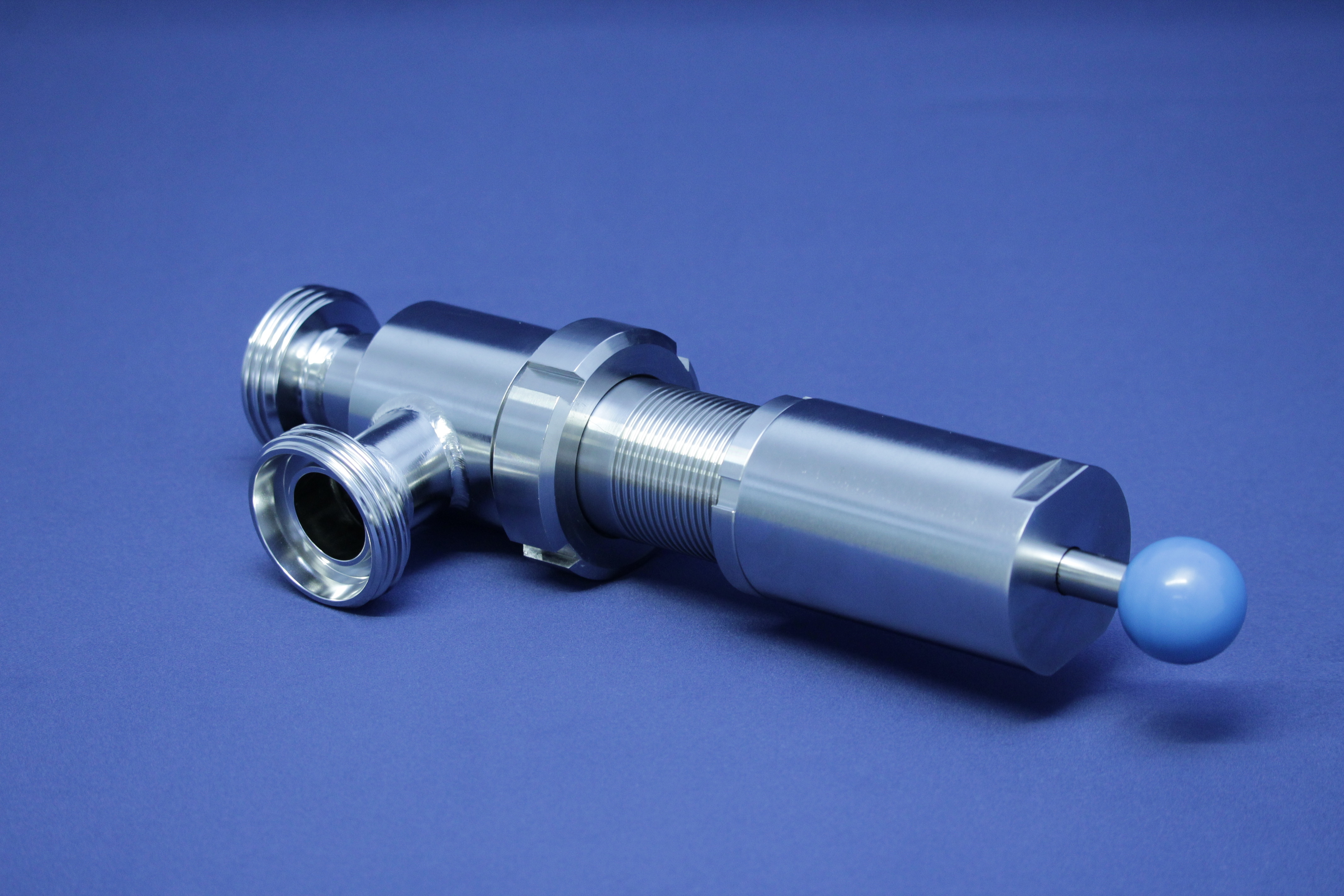 ÜBERSTRÖM-ECKVENTIL GG DN65 316L POL NBR/EPDM FEDERBEL.