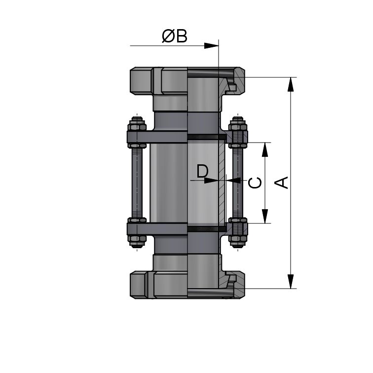 SCHAULATERNE KK DN25 304 BL EPDM
