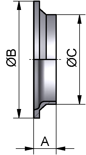 RJT BUNDSTUTZEN S 2" 316L BL