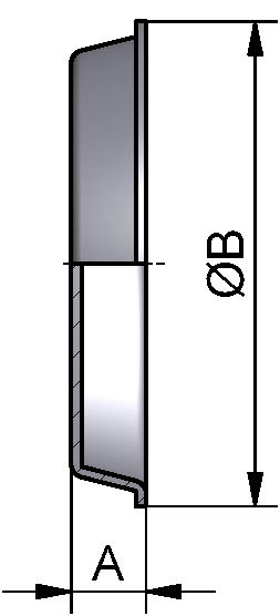 BLECH-BLINDKEGEL DN40 304 POL