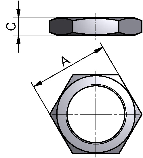 KONTERMUTTER G1/2" 316Ti POL