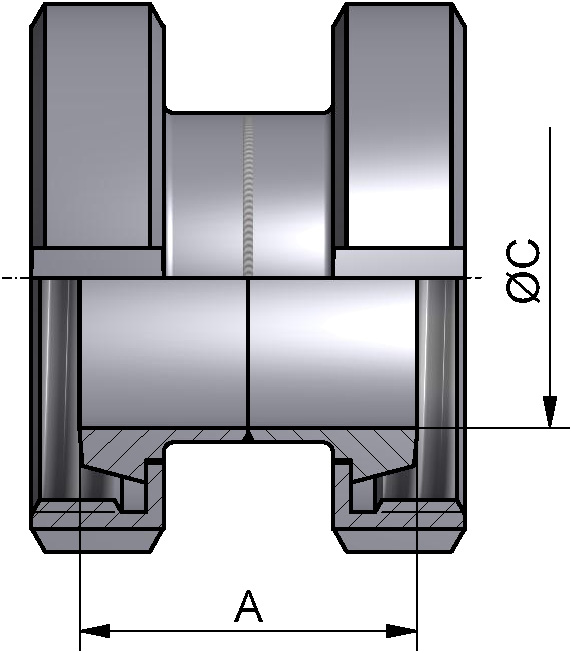 VERBINDUNGSSTÜCK KK DN20 316L POL MIT NUTM. 304