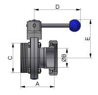 SCHEIBENVENTIL SV04 GK DN15 304L BL HB-ST EPDM
