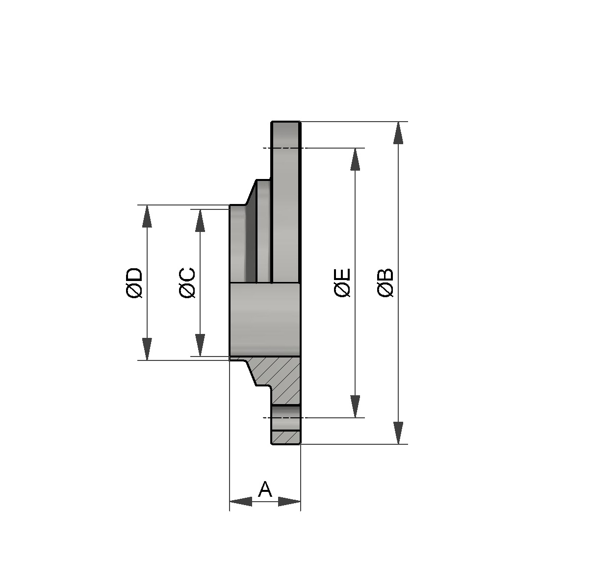HYGIENE-GLATTFLANSCH V DN80 316L BL