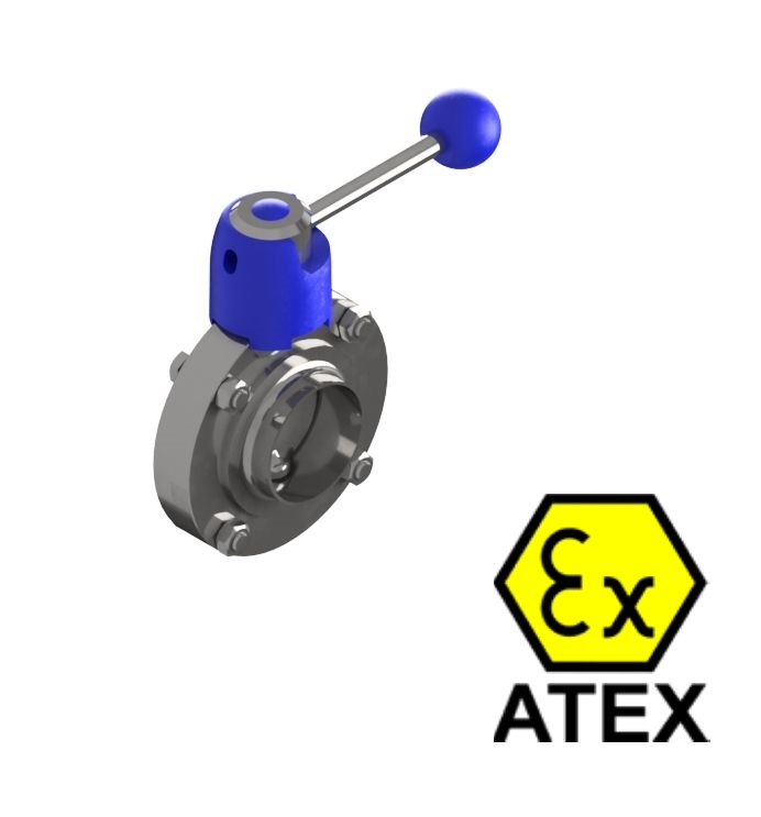 SCHEIBENVENTIL SV04 SS DN20 304L BL HB04 FKM ATEX