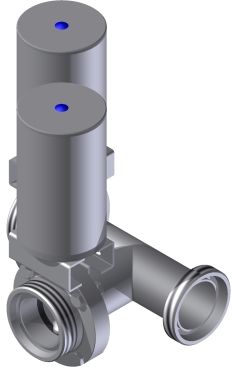 T-SV TYP98/SV04 DA-GGG DN80 304 BL PAMS1 LF VMQ VENTIL IM DURCHGANG LINKS UND IM ABGANG
