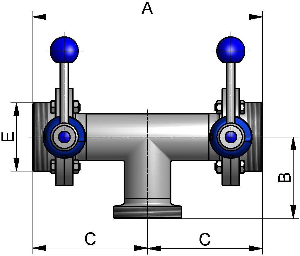 T-SV TYP98/SV04 DD-GGG DN50 304 BL HB-ST VMQ